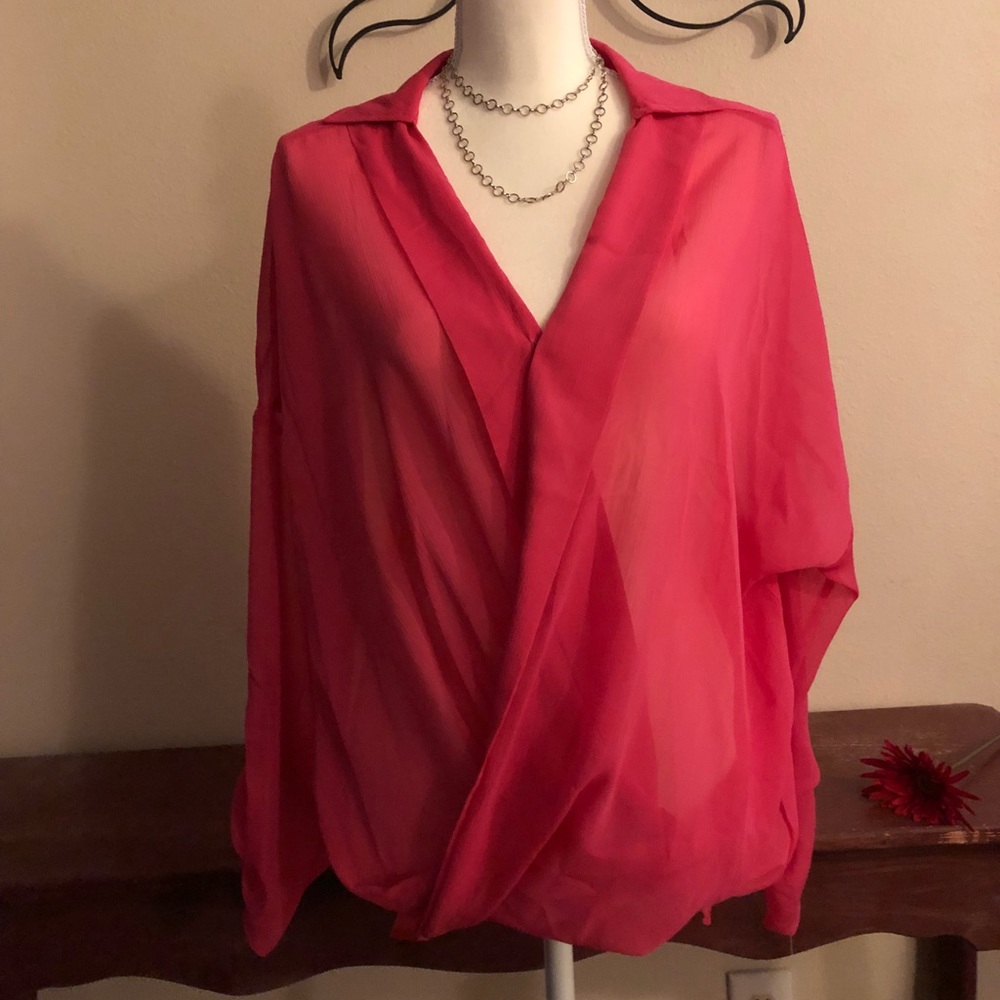 🌹Pretty & Sheer Low Cut Blouse🌹